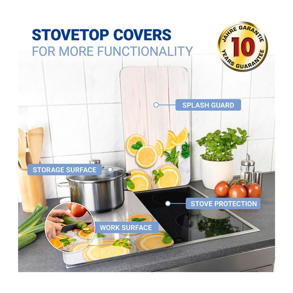 Edzett üveg tűzhely fedőlap szett 2 db-os 52x30 cm Lemons – Wenko-image-3