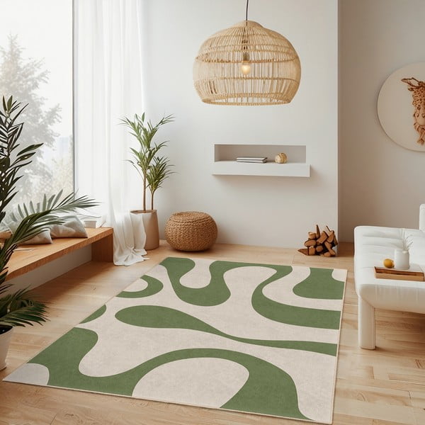Zöld mosható szőnyeg 80x150 cm Matcha Latte – Mila Home-image-2