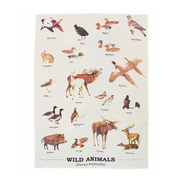 Wild Animals Multi pamut konyharuha, 50 x 70 cm - Gift Republic