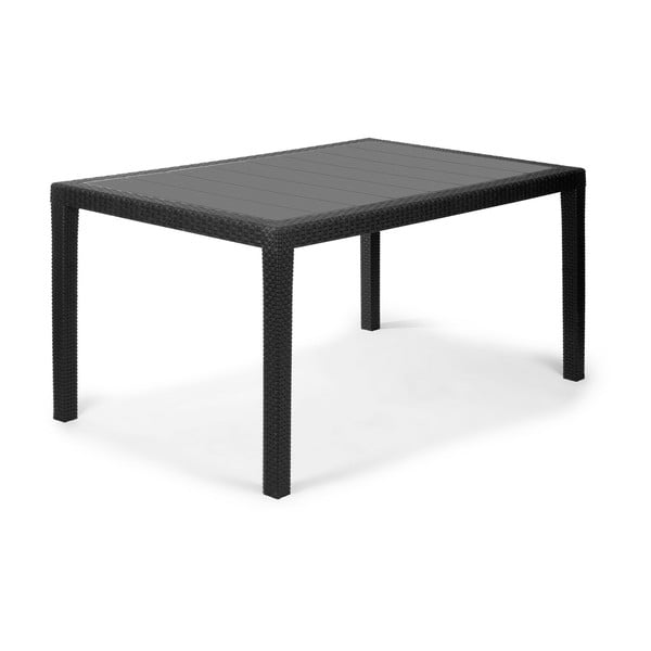 Prince fekete kerti asztal, 150 x 90 cm - Fieldmann