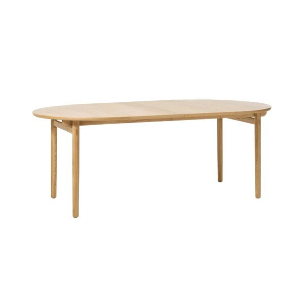 Kerek bővíthető étkezőasztal tölgyfa dekorral ø 120 cm Carno – Unique Furniture-image-3