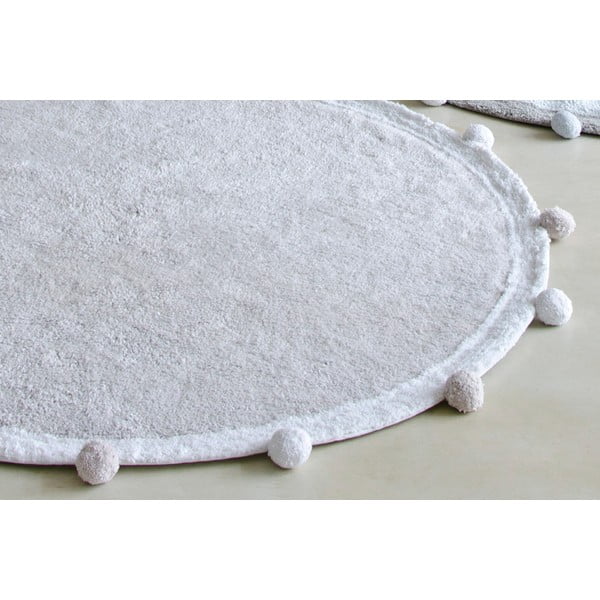 Világosszürke mosható kézi szövésű pamut gyerek szőnyeg ø120 cm Bubbly – Lorena Canals-image-4