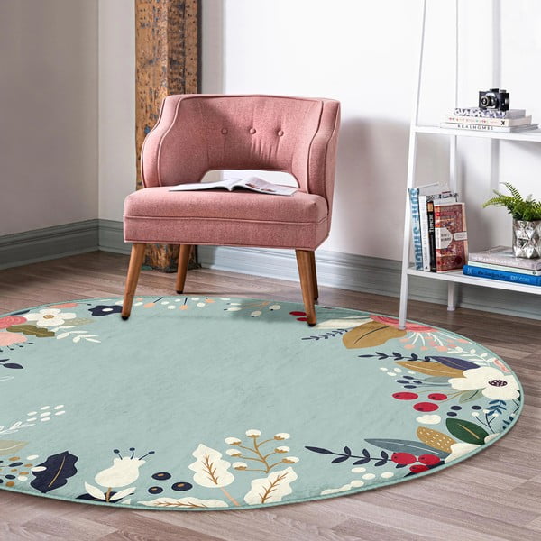 Mosható-robotporszívóval tisztítható kerek szőnyeg ø 120 cm Comfort – Mila Home-image-4