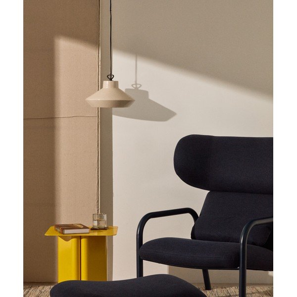 Bézs függőlámpa kerámia búrával ø 31 cm Portol – Kave Home-image-1