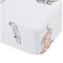 Fehér gumis egyszemélyes pamut gyerek lepedő 90x190 cm Zoo Animals – Bianca