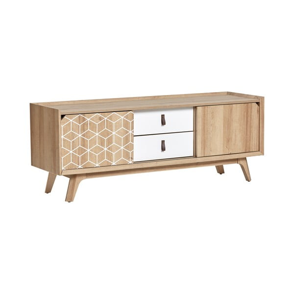 Java barna-fehér TV-állvány - Marckeric-image-2