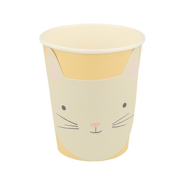 Egyszer használatos papír  pohár készlet 8 db-os Cat – Meri Meri-image-4