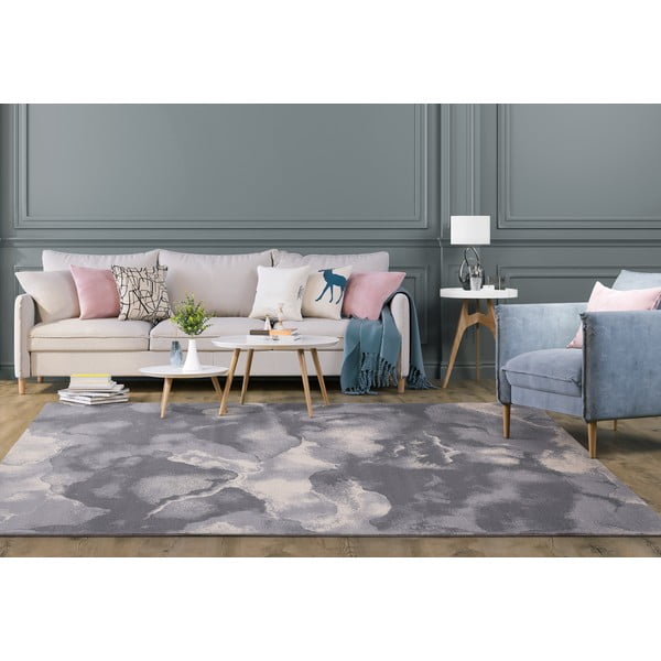 Szürke gyapjú szőnyeg 133x180 cm Cirrus – Agnella-image-1