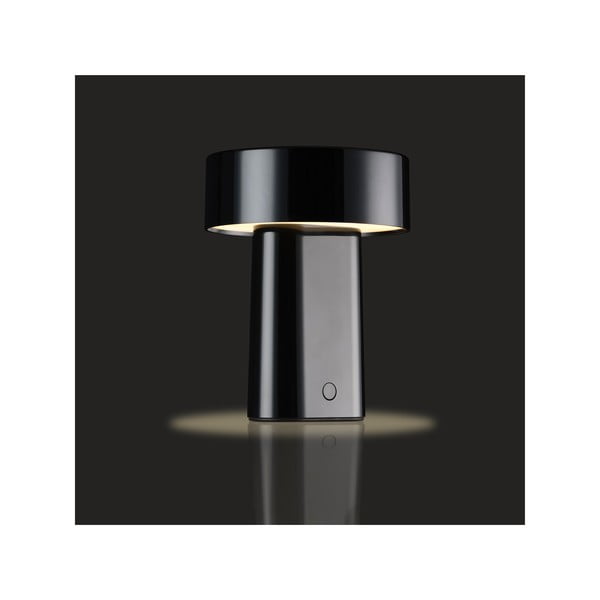 Fekete műanyag LED asztali lámpa (magasság 18 cm) Oblong – Zone-image-2