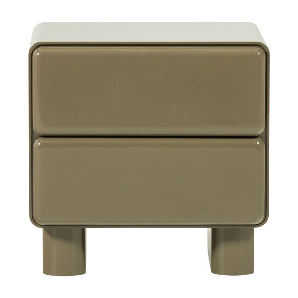 Zöld fényes éjjeliszekrény Lustra – WOOOD