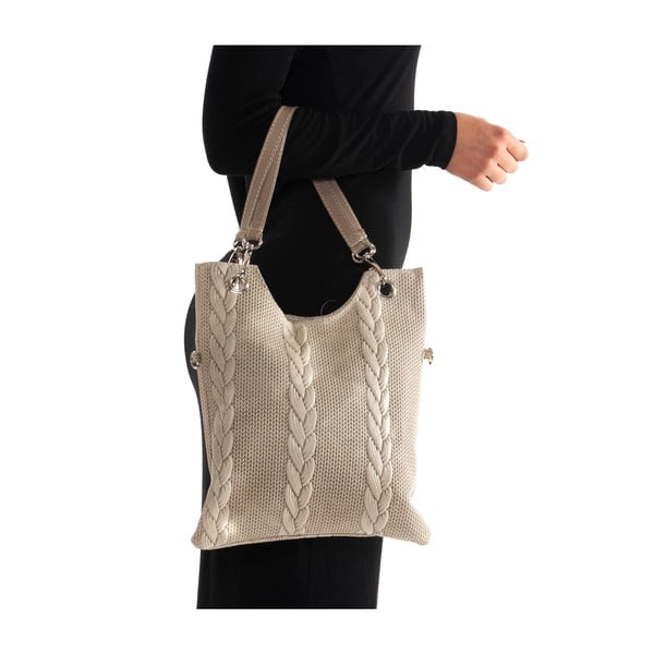 877 bézs bőr kézitáska - Mangotti-image-4