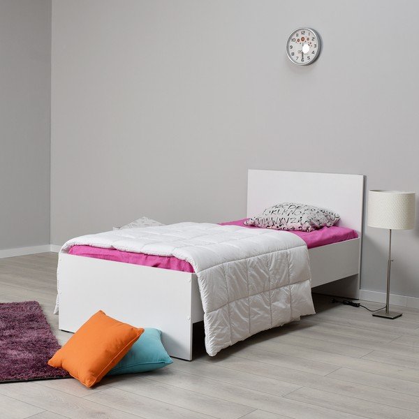 Fehér egyszemélyes ágy 90x190 cm KRY – Kalune Design-image-1