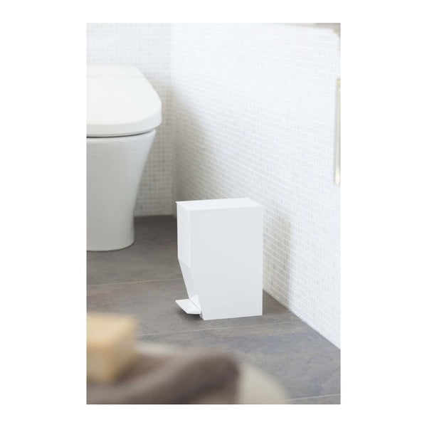 Fehér műanyag pedálos szemetes 3,9 l Tower – YAMAZAKI-image-1