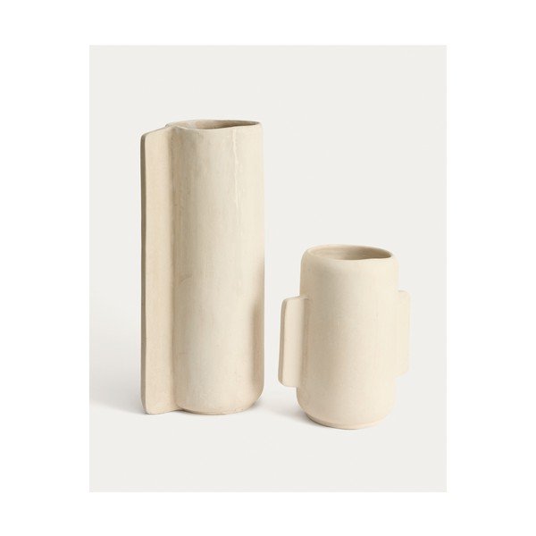 Krémszínű papírmasé váza (magasság 38 cm) Mireni – Kave Home-image-2