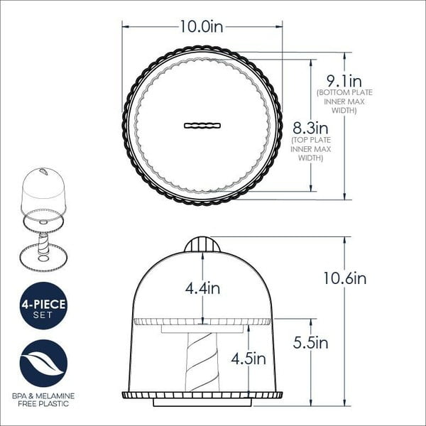 Tortatartó fedéllel - Nordic Ware-image-2