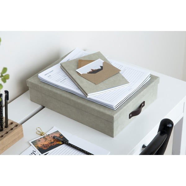 Oskar bézs tárolódoboz - Bigso Box of Sweden-image-2