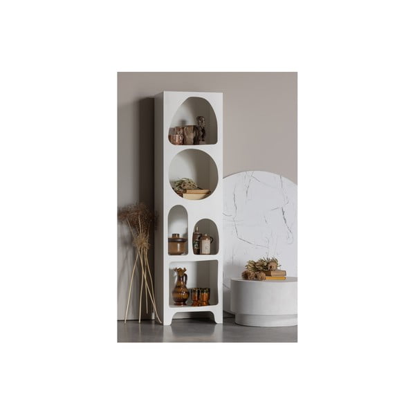 Fehér könyvespolc 48x180 cm Caz – WOOOD-image-3