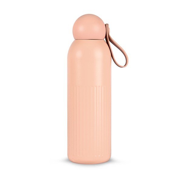Rózsaszín rozsdamentes acél termopalack szívószállal 500 ml Tekla – Sagaform