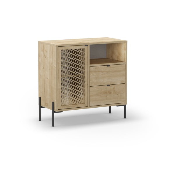 Natúr színű szekrény tölgyfa dekorral 80x80 cm Inca – Marckeric-image-2