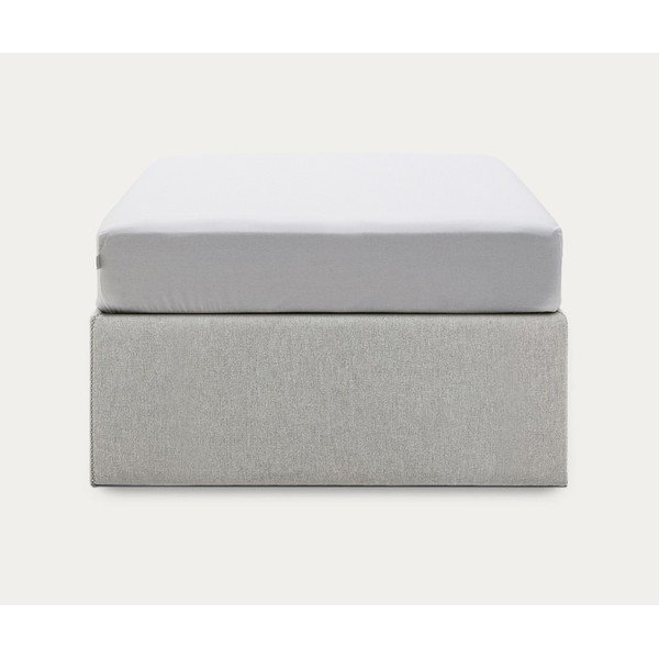 Szürke kárpitozott ágyneműtartós egyszemélyes ágy 90x190 cm Matters – Kave Home-image-4