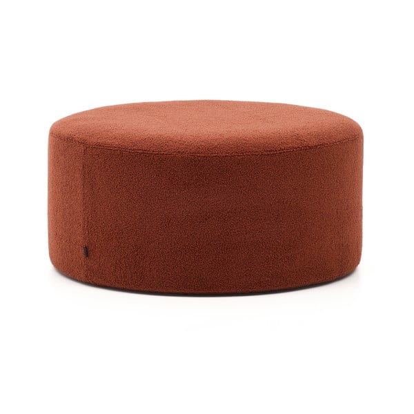 Terrakotta színű buklé puff Kaeli – Kave Home