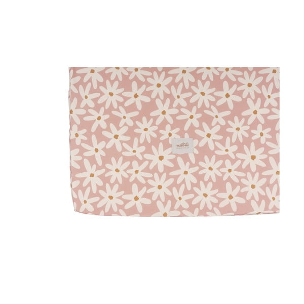 Gumis pamut gyerek lepedő babaágyhoz 60x120 cm Blush Daisies – Malomi Kids-image-1