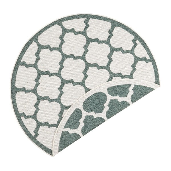Palermo zöld-krémszínű kültéri szőnyeg, ⌀ 200 cm - NORTHRUGS
