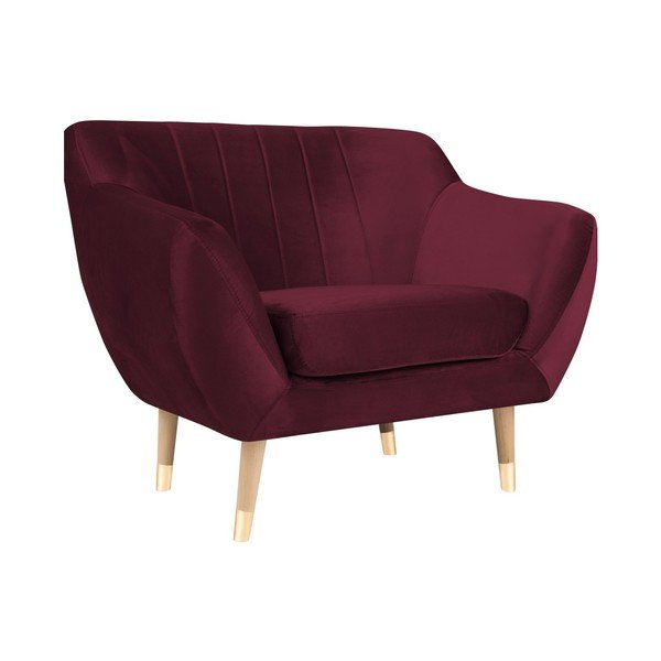 Benito borvörös bársony fotel - Mazzini Sofas-image-2