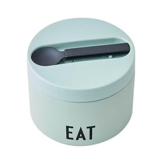 Eat zöld snack termodoboz kanállal, magasság 9 cm - Design Letters