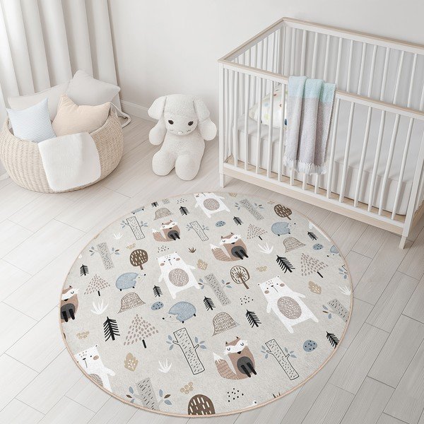 Mosható gyerek szőnyeg ø150 cm Forest Friends – Mila Home-image-4