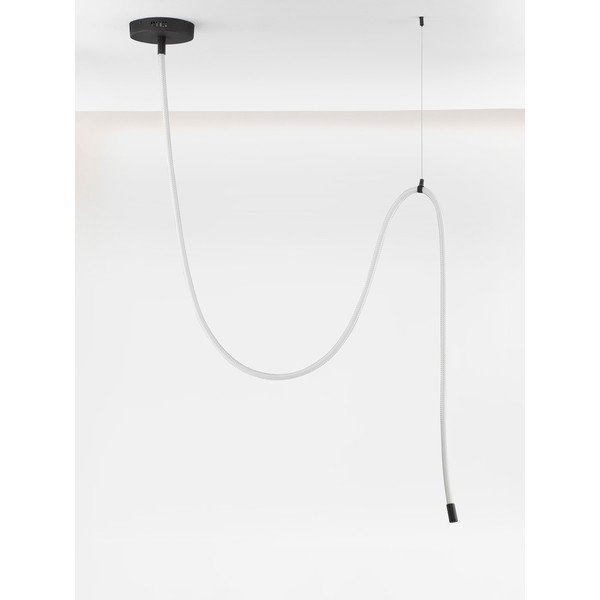Fehér-matt fekete acél LED dimmelhető függőlámpa Ilane – Nova Luce-image-3