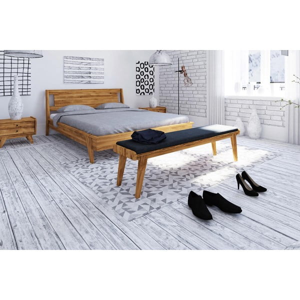 Tölgyfa pad kék ülőrésszel Retro - The Beds-image-3