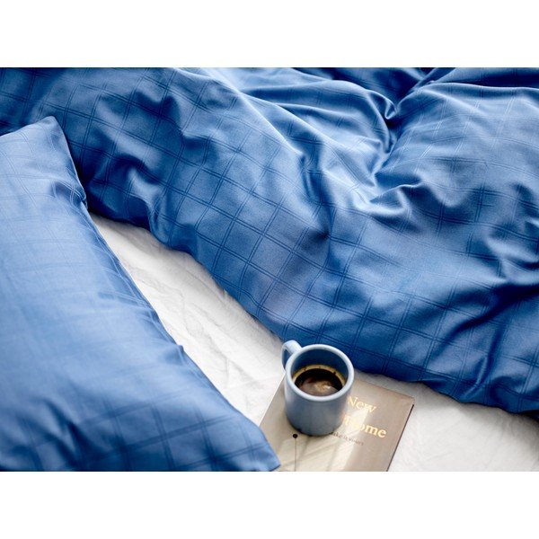 Kék egyszemélyes damaszt ágyneműhuzat 140x200 cm Clear – Södahl-image-3