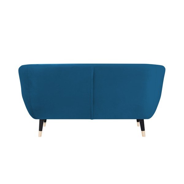 Amelie kék kanapé fekete lábakkal, 158 cm - Mazzini Sofas-image-4