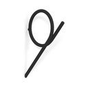 Fekete fali acél akasztó Tuba M – Spinder Design