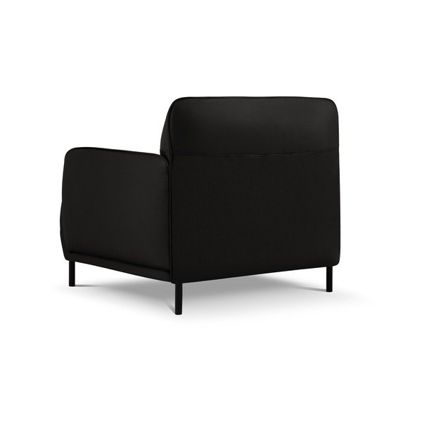 Neso fekete bőr fotel - Windsor & Co Sofas-image-2