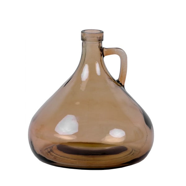 Cantaro barna újrahasznosított üveg váza, magasság 17,5 cm - Ego Dekor