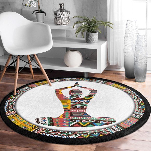 Mosható-robotporszívóval tisztítható kerek szőnyeg ø 80 cm Comfort – Mila Home-image-3