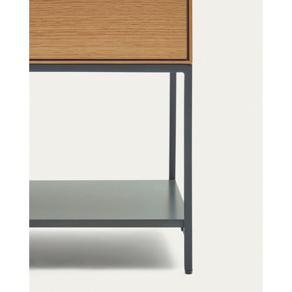 Natúr színű alacsony komód tölgyfa dekorral 97,5x80 cm Vedrana – Kave Home-image-3