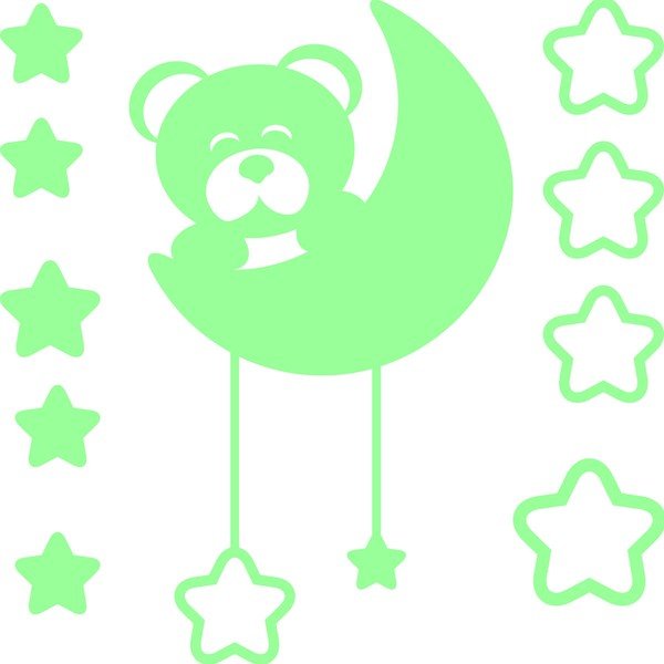 Fanastick Teddy Bear sötétben világító matrica-image-2