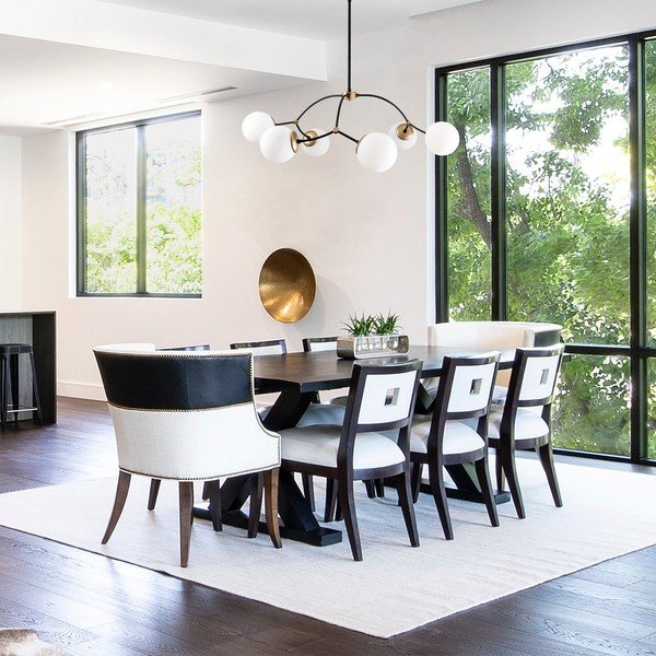 Fehér-fekete függőlámpa üveg búrával ø 90 cm Kromozom – Opviq lights-image-1