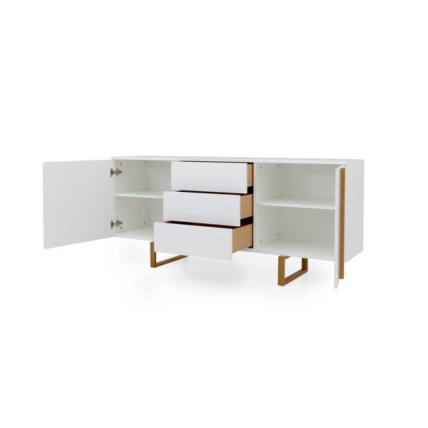 Birka fehér komód tölgyfa lábakkal, 176,5 x 78 cm - Tenzo-image-4