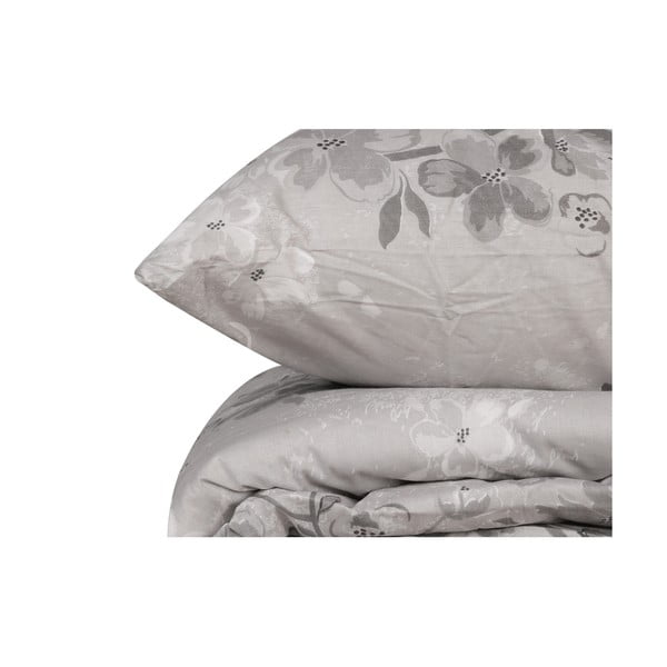 Szürke egyszemélyes renforcé pamut ágyneműhuzat 140x200 cm Elena – Mijolnir-image-2