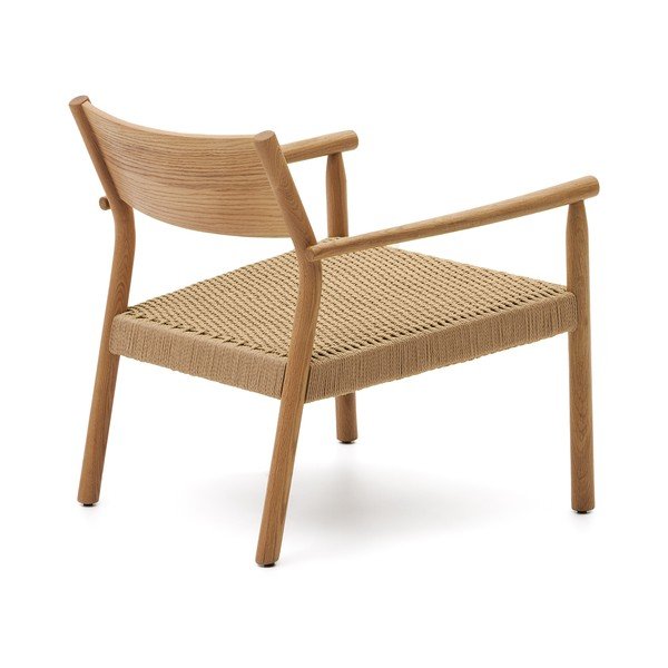 Világos natúr színű szőtt fotel Yalia – Kave Home-image-4