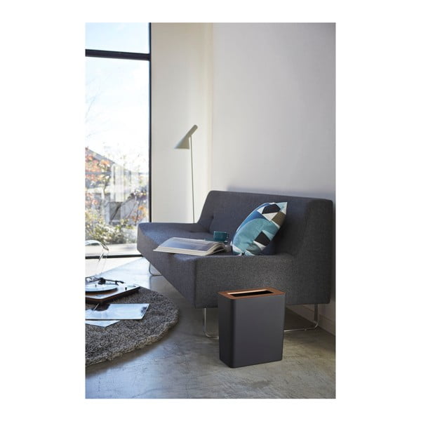 Rin Square fekete szemeteskosár - YAMAZAKI-image-1