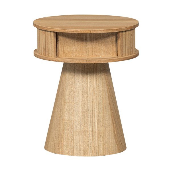 Natúr színű éjjeliszekrény borovi fenyő dekorral Karri – WOOOD-image-4