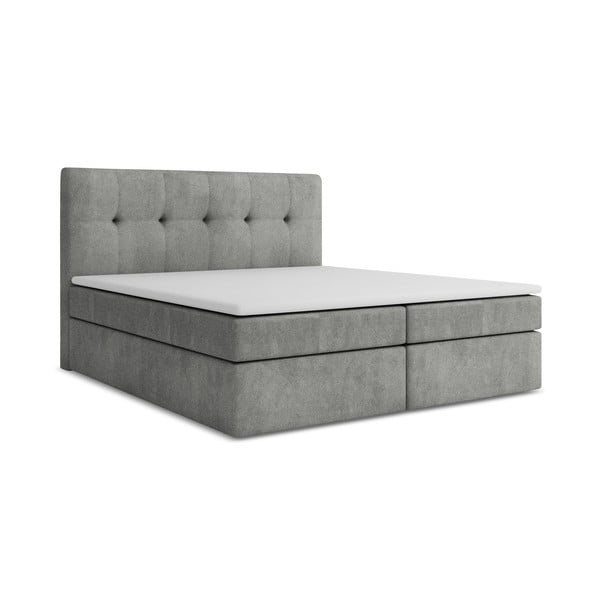 Szürke ágyneműtartós boxspring ágy 160x200 cm Palta – Makamii