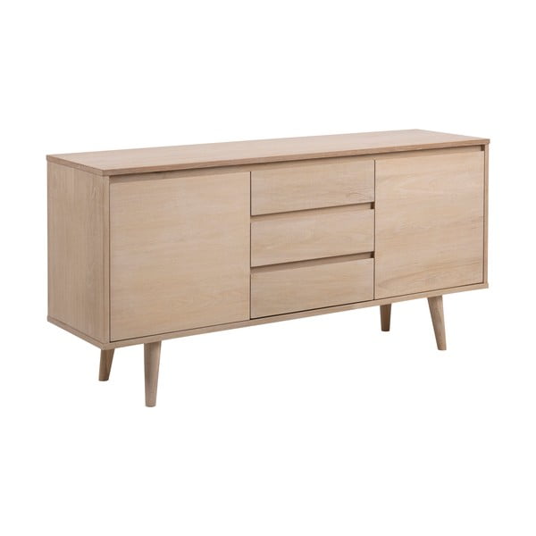 Natúr színű alacsony komód tölgyfa dekorral 150x75 cm Nagano – Actona-image-2