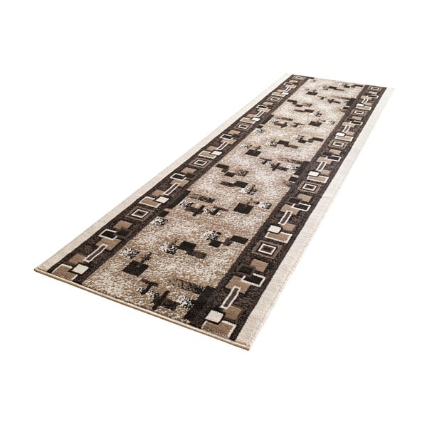 Barna futószőnyeg típusú szőnyeg 80x250 cm Cube – Hanse Home-image-2