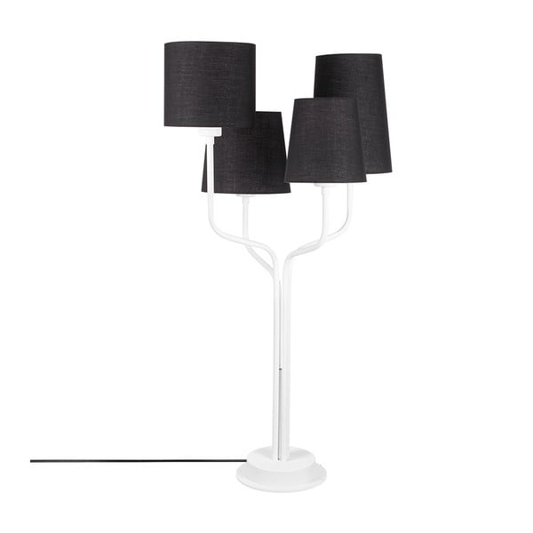 Aposto fehér fém asztali lámpa fekete búrával - Opviq lights